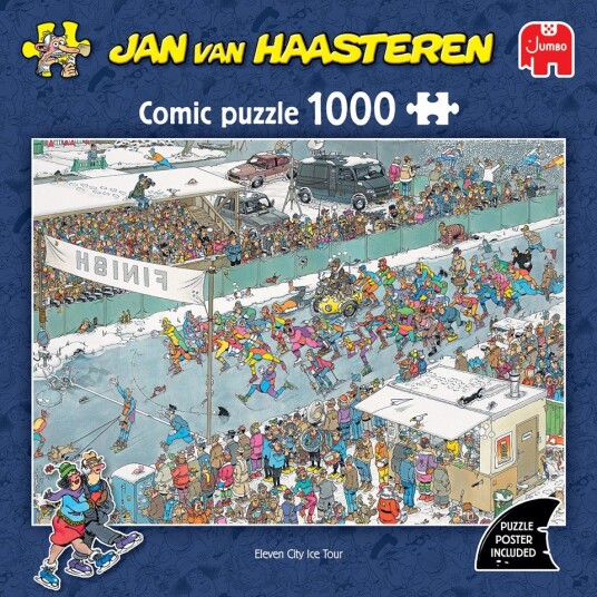 Jan van Haasteren Puslespill   1000 brikker   Eleven City Ice Tour