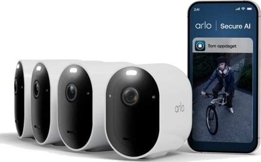 Arlo Pro 6 2K+ Trådløst Utendørs Overvåkingskamera 4-pk