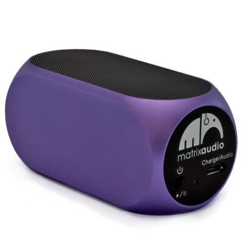 Matrix Audio Bluetooth ladbar 6 watt Stereo reise høyttaler Lilla Matrix Audio Bluetooth ladbar 6 watt Stereo reise høyttaler Lilla