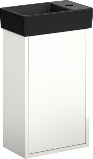 Gustavsberg Artic Small GB71ACVC34TM38L Servantskap hvit/mattsvart 36 cm venstre Hvit/mattsvart Baderom Gustavsberg Artic Small GB71ACVC34TM38L Servantskap hvit/mattsvart 36 cm venstre Hvit/mattsvart Baderom