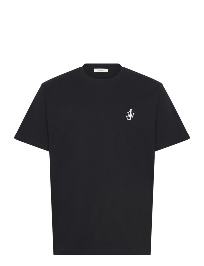 JW Anderson Anchor Embroidery T Shirt   Black   L
