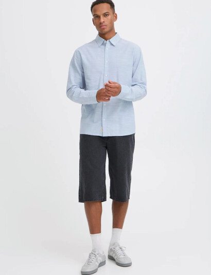 Blend Bhdaris Slub L/S Blue L Blend Bhdaris Slub L/S Blue L