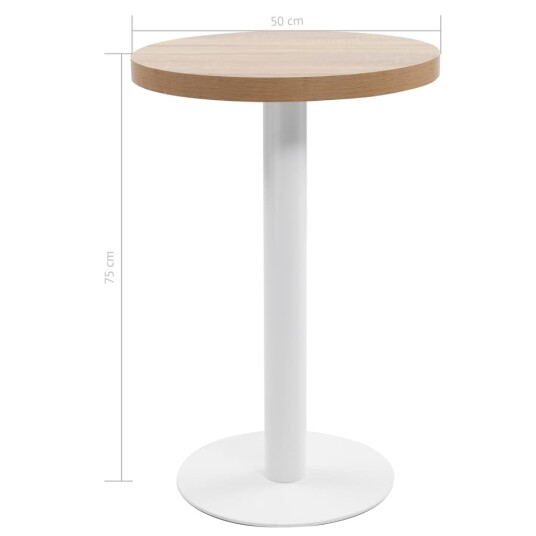 vidaXL Bistrobord lysebrun 50 cm MDF vidaXL Bistrobord lysebrun 50 cm MDF