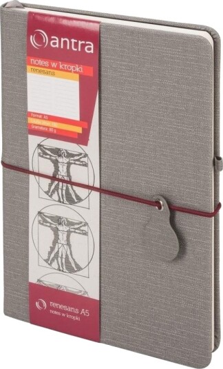 Notatbok A5 Prikker Renaissance Grey Antra