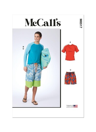 McCall's 8517 - Badetøy til herre AA  34-36-38-40-42 