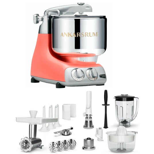Ankarsrum Assistent Original AKM6230 Coral Crush + Deluxe tilbehørspakke Ankarsrum Assistent Original AKM6230 Coral Crush + Deluxe tilbehørspakke