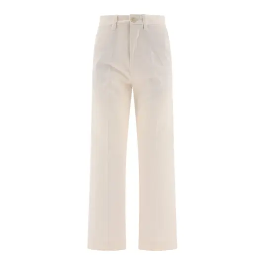 Ralph Lauren Chino Wide-Leg Trouser - Warm White Hvit US 8 Ralph Lauren Chino Wide-Leg Trouser - Warm White Hvit US 8