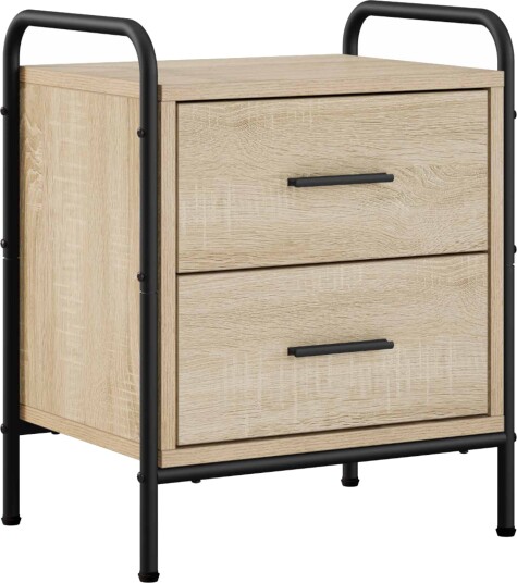vidaXL Nattbordskap Sonoma eik 40 x 30 x 50 cm Konstruert tre