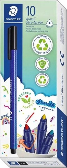 Staedtler triplus colour rPP Vanilla Fiberspisspennsett, 10 penner