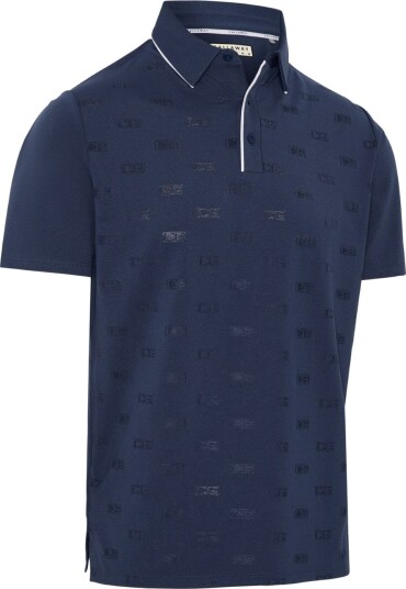 Callaway Legacy Ss Logo Jacquard Polo Golf pologenser herre Medieval Blue Small