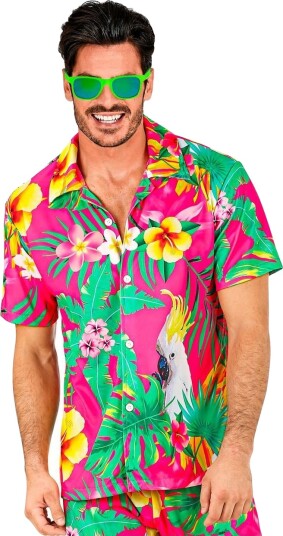 Tropisk Rosa Hawaii Skjorte Tropisk Rosa Hawaii Skjorte
