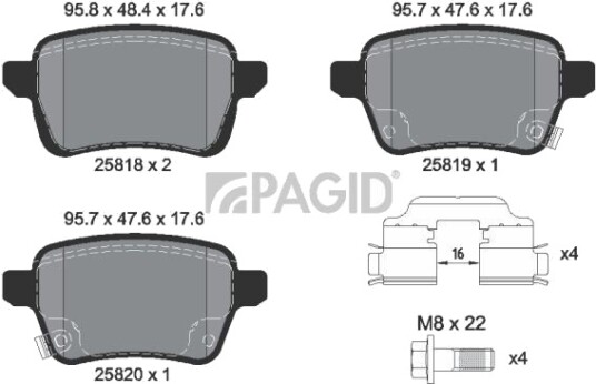 PAGID T2703N Bremseklosser PAGID T2703N Bremseklosser