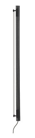 Radent vegglampe 670 mm direkte uttak sort