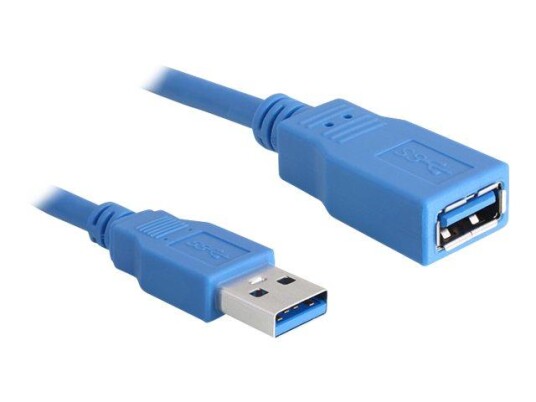 Delock 2 m USB-forlengelseskabel USB 2.0 Hunn til Hann 5000 Mbit/s