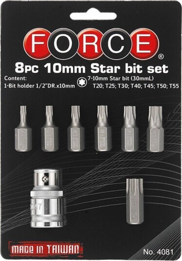 FORCE 4081 Skrutrekker bitssett