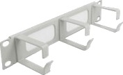 Delock Cable Management Brush Strip With 3 Hooks Styringspanel For Rackkabler Med Børste Grå 1U 10" 66541