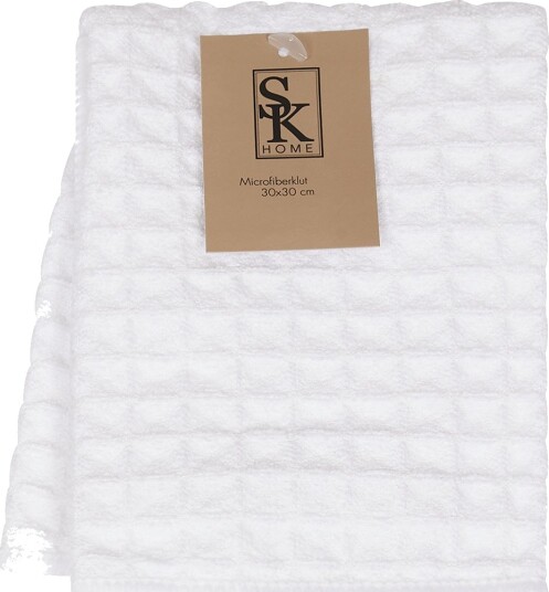 Vaffel microfiber kjøkkenklut Hvit Hvit
