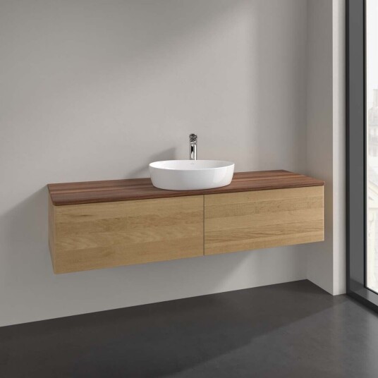 Villeroy & Boch Antao Servantskap med 2 skuffer 160x50x36 cm m/lys Eik/Valnøtt