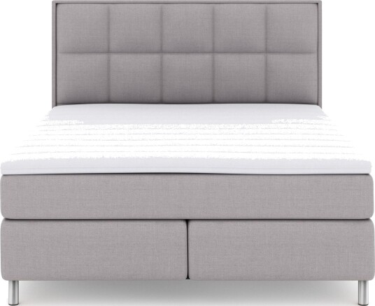 Select No 3 Komplett Sengepakke 180x200 Fast Lysegrå/Metallben