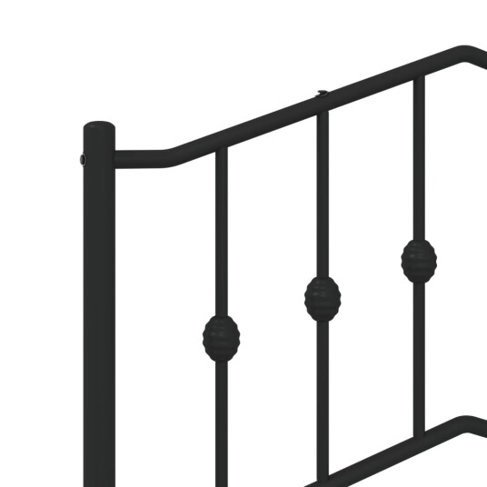 Sengegavl i metall svart 200 cm 8721012211360