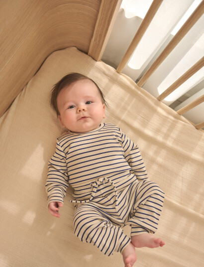 En Fant Pants Rib Stripe   Cream   56