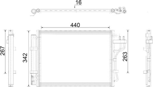MAHLE AC 917 000P Kondensator, klimaanlegg