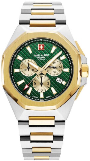 Swiss Alpine Military Herreklokke 7005.9144 Typhoon Grønn/Gulltonet Swiss Alpine Military Herreklokke 7005.9144 Typhoon Grønn/Gulltonet