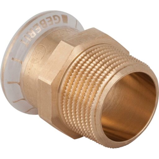 Geberit Mapress Nippelmuffe 18 mm x 1/2" Kobber med Pressindikator