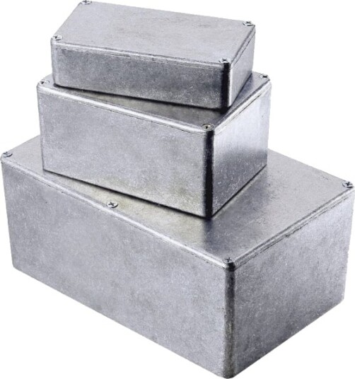 Hammond Electronics 1590XXBK 145 × 121 × 39 mm Trykkstøpt Aluminium Svart Kabinett