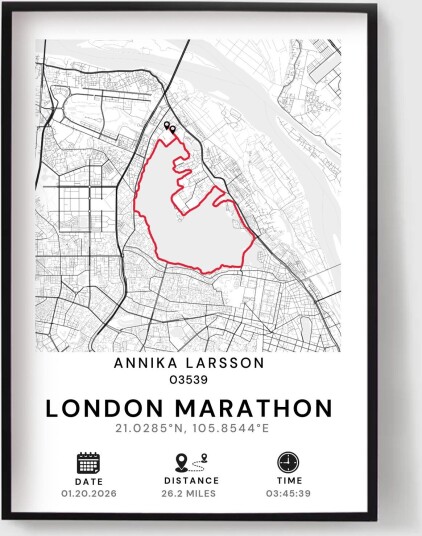 Personalisert Plakat Tilpasset Maratonkart