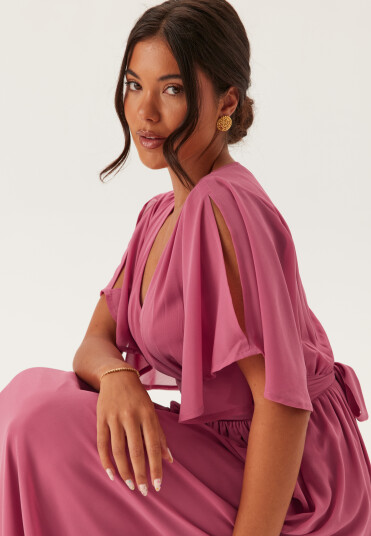 Bubbleroom Occasion Butterfly Sleeve Chiffon Gown Bubbleroom Occasion Butterfly Sleeve Chiffon Gown