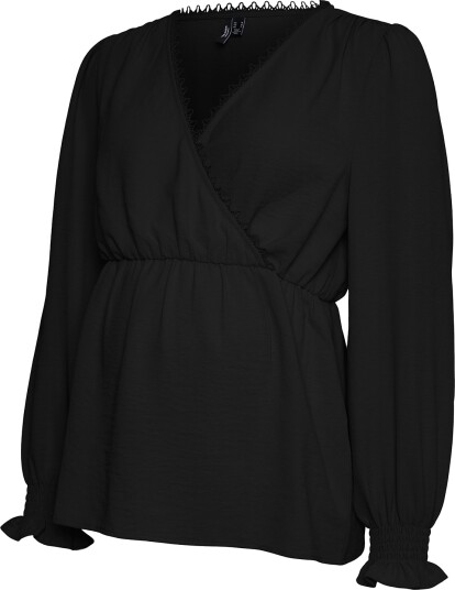 Vero Moda Maternity Vmmalva Lace Ls Top Wvn Ga Black S