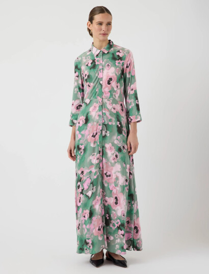 YAS Yassavanna Long Shirt Dress S. Noos   Multi/patterned   M