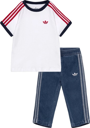 Adidas Originals Denim Tee Set MEBLDE/WHITE 68