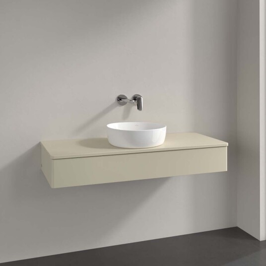 Villeroy & Boch Antao Servantskap med 1 skuff 120x50x19 cm u/lys Grå Matt Villeroy & Boch Antao Servantskap med 1 skuff 120x50x19 cm u/lys Grå Matt