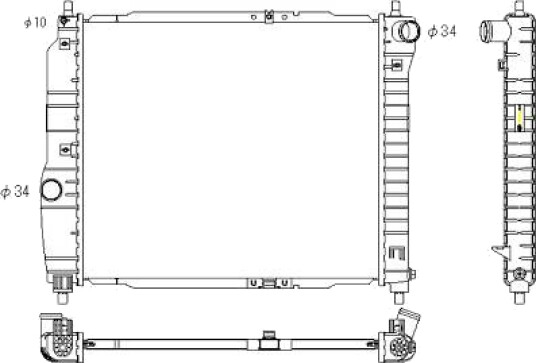 DIEDERICHS DCM3599 Radiator motorkjøling DIEDERICHS DCM3599 Radiator motorkjøling