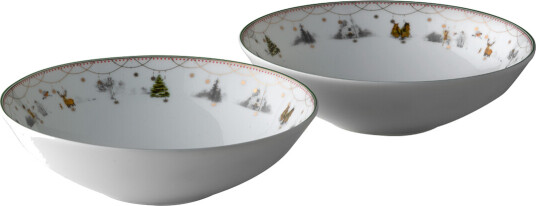 Wik & Walsøe Julemorgen liten skål 2-pakning Ø 16 cm Hvit Wik & Walsøe Julemorgen liten skål 2-pakning Ø 16 cm Hvit