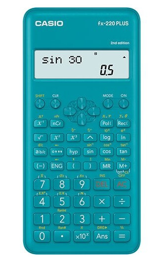 Casio Fx-220 Plus, Lomme, Vitenskaplig, 2 Linjer, Batteri, Blå