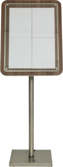 Securit® 4Xa4 Glass Star Informationsdisplay Valnød