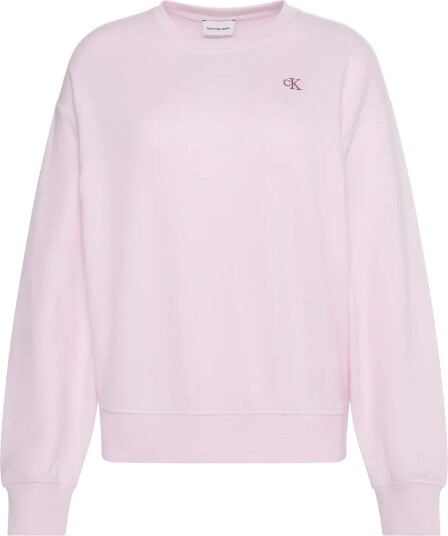 Calvin Klein Jeans Ls Rlxd Monogram French Terry Cr Pink XXL