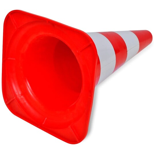 10 Trafikkkjegler rød og hvit 50 cm 10 Trafikkkjegler rød og hvit 50 cm
