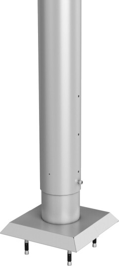 BIOHORT STOLPE FOR LEVEGG FOR FORANKRING 135 CM HØYDEJUSTERBAR SØLV METALLIC