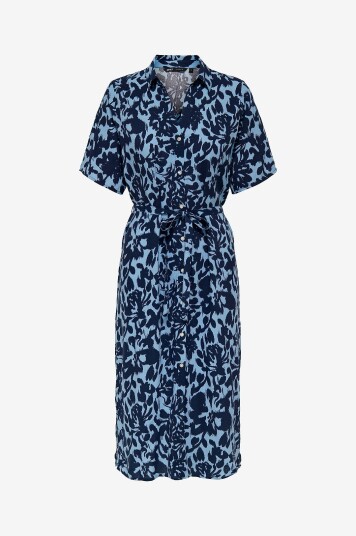Only Skjortekjole onlYasmin S/S Shirt Dress Wvn Blå