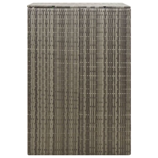 vidaXL Søppeldunkskur enkelt grå 70x80x117 cm polyrotting