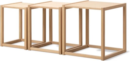 Fredericia BM375 Nesting bord 3 deler Lys oljet eik