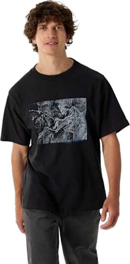 Arc"teryx Kragg Cotton Lithographica SS Herre Black XL