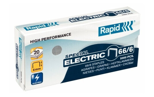 Hæfteklammer Rapid 66/6 Pakke A 5.000 Stk