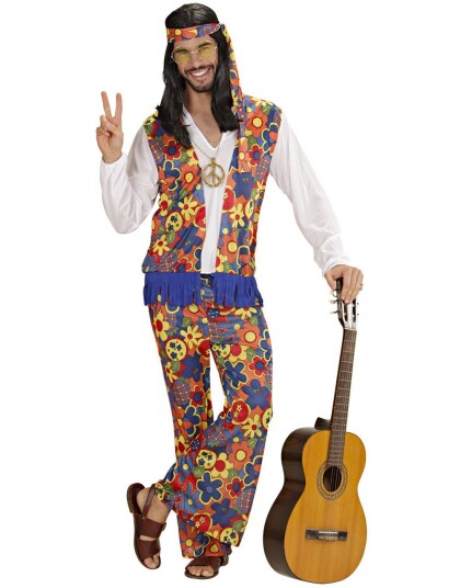Cool Hippie Dude Komplett Kostyme Strl M Cool Hippie Dude Komplett Kostyme Strl M