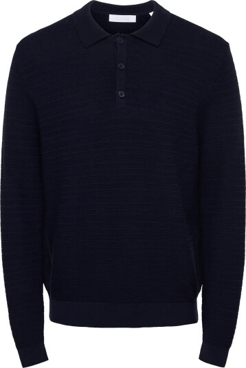 ONLY & SONS Onscarl Reg Ls Structure Polo Knit Frml Navy XS