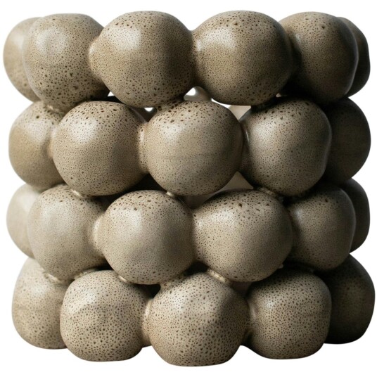 DBKD Bright Lysestake Ø17 cm i Keramikk Beige